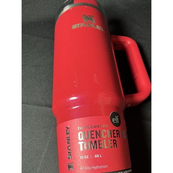 STANLEY 30 Oz RED DELICIOUS Elf Stainless Steel Quencher H2.0 FlowState Tumbler - Picture 8 of 9